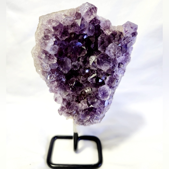 Reserved Amethyst on Pin Stand Crystals & Stones Display Boho Home Decor - Picture 2 of 8